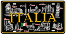 Carica l'immagine nel visualizzatore di Gallery, TARGA METALLO MAGNETICA - ITALIA 05

