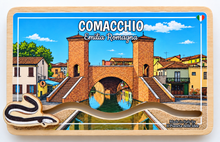 Carica l'immagine nel visualizzatore di Gallery, Calamita Magnete - COMACCHIO - ipidee - LEGNO - Movimento ANGUILLA TREPPONTI
