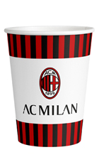 BICCHIERE CARTA AC MILAN - 8 PEZZI