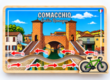 Carica l'immagine nel visualizzatore di Gallery, Calamita Magnete - COMACCHIO - ipidee - LEGNO - Movimento BICICLETTA TREPPONTI
