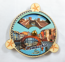 Carica l'immagine nel visualizzatore di Gallery, Calamita Magnete - COMACCHIO - gip - LEGNO MDF -  ROTANTE 4 VEDUTE - STELLA MARINA
