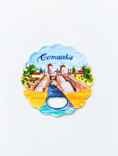 Carica l'immagine nel visualizzatore di Gallery, Calamita Magnete - COMACCHIO - gip - SOTTOBICCHIERE SOTTOMOKA APRIBOTTIGLIA - TREPPONTI DIPINTO
