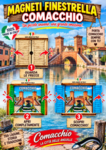 Carica l'immagine nel visualizzatore di Gallery, Calamita Magnete - COMACCHIO - ipidee - LEGNO - FINESTRELLA VERDE
