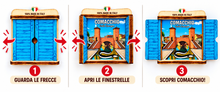 Carica l'immagine nel visualizzatore di Gallery, Calamita Magnete - COMACCHIO - ipidee - LEGNO - FINESTRELLA AZZURRA

