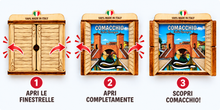 Carica l'immagine nel visualizzatore di Gallery, Calamita Magnete - COMACCHIO - ipidee - LEGNO - FINESTRELLA LEGNO NATURALE
