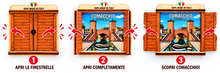 Carica l'immagine nel visualizzatore di Gallery, Calamita Magnete - COMACCHIO - ipidee - LEGNO - FINESTRELLA ROSSA
