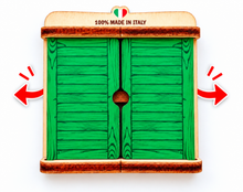 Carica l'immagine nel visualizzatore di Gallery, Calamita Magnete - COMACCHIO - ipidee - LEGNO - FINESTRELLA VERDE
