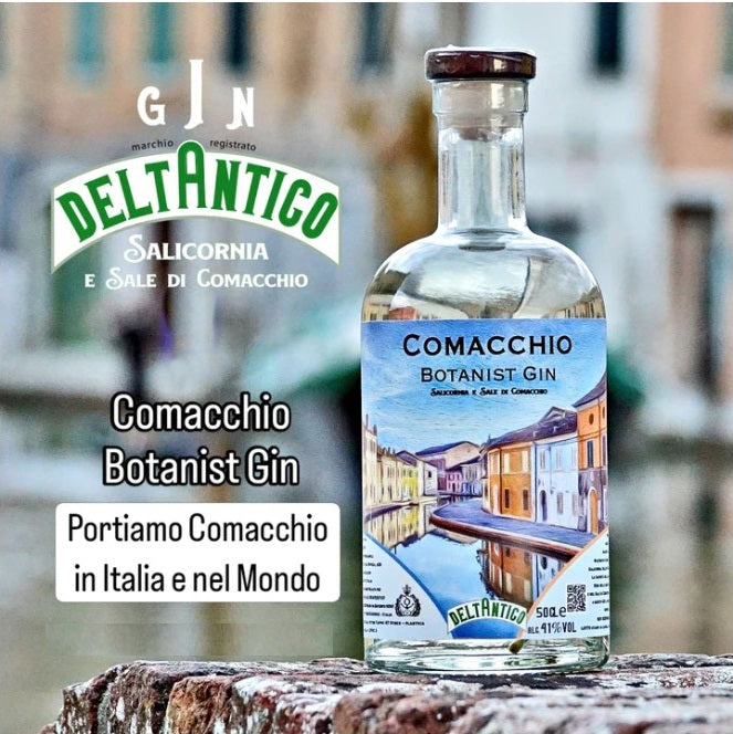 GIN DELTANTICO GIN DEL DELTA GIN DI COMACCHIO 50cl Alla Salicornia e Sale di Comacchio