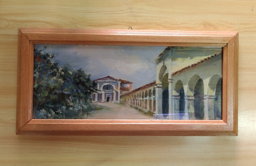 QUADRO DIPINTO A MANO - COMACCHIO - CHIESA dei CAPPUCCINI - Santuario Santa Maria in Aula Regia - OLIO