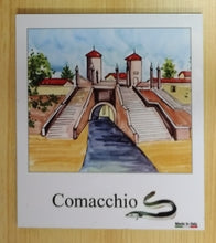 Carica l&#39;immagine nel visualizzatore di Gallery, Calamita Magnete - COMACCHIO - gip - ALLUMINIO POLAROID - TREPPONTI DIPINTO

