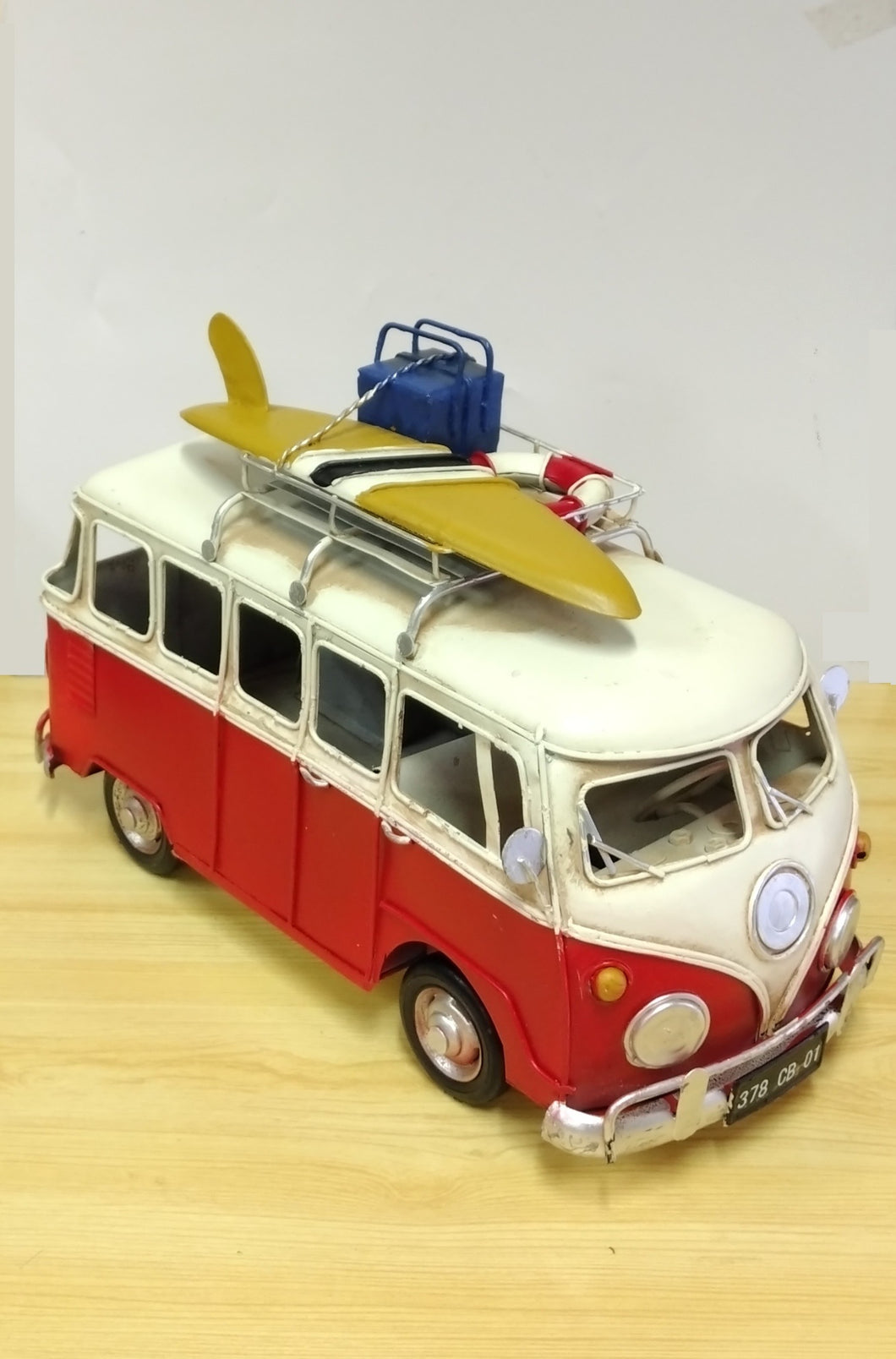 FURGONE HIPPIE GRANDE - MODELLINO D'EPOCA VINTAGE IN FERRO - SURF