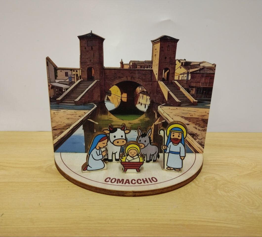 NATIVITA' PRESEPE - LEGNO - COMACCHIO TREPPONTI COLOR