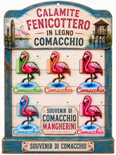 Carica l'immagine nel visualizzatore di Gallery, Calamita Magnete - COMACCHIO - ipidee - LEGNO - FENICOTTERO ROSA
