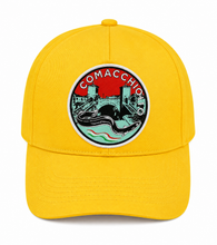 Carica l'immagine nel visualizzatore di Gallery, CAPPELLO - COMACCHIO - PATCH TREPPONTI &amp; ANGUILLA - GIALLO
