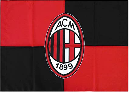 BANDIERA UFFICIALE A.C. MILAN 100x140 - SCACCHI