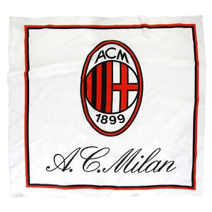 BANDIERA UFFICIALE A.C. MILAN 140x140 - BIANCA