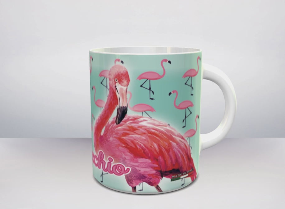 TAZZA / MUG - COMACCHIO - FENICOTTERI ROSA