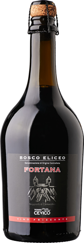 VINO - Bosco Eliceo Rosso Fortana Frizzante D.O.C. - TERRE CEVICO - 1 BOTTIGLIA DA 0,75